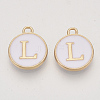 Golden Plated Alloy Enamel Charms sgENAM-SZ0001-25A-L-1