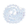 Electroplate Transparent Glass Beads Strands EGLA-N020-03G-2