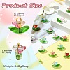 Glass Flower Pendants PALLOY-CJ00038-9