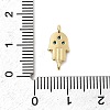 Religion Brass Micro Pave Cubic Zirconia Connector Charms KK-H529-01C-G-3