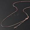Brass Box Chain Necklaces for Women NJEW-D302-42RG-3