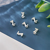 6Pcs 925 Sterling Silver Hollow Initial Beads STER-TA0001-53Z-6