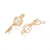 Brass Bead Cage Pendants LS-KK-P115-07G-01-3