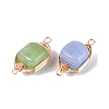 Dyed Natural Quartz Connector Charms G-Q606-25KCG-2