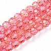 Baking Paint Transparent Glass Beads Strands DGLA-A035-T6mm-A01-1