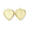 Rack Plating Brass Locket Pendants KK-G489-03G-1