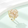 Clover Rotatable Open Cuff Rings for Women LS-RJEW-R007-02G-2