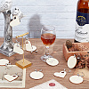 Blank Wood Wine Glass Charms AJEW-AB00046-5