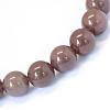 Natural Purple Aventurine Round Bead Strands G-E334-6mm-21-4