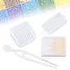 1Pc Plastic with Iron Tweezers TOOL-WH0155-238B-1