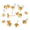 50Pcs Brass Earring Settings KK-TA0008-38A-3