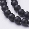 Natural Black Agate Beads Strands X-G-D543-6mm-2