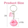 2Pcs Resin Pendants Keychain KEYC-YW00191-01-3