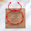 Adjustable Brass Bead Braided Bead Bracelets GN5772-3-1