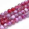Dyed Natural Agate Beads Strands G-Q462-129A-8mm-1
