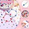 500Pcs 5 Colors Spray Painted ABS Plastic Imitation Pearl Beads OACR-YW0004-49A-5