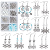 DIY Christmas Snowflake Dangle Earring Making Kits DIY-SC0019-34-1