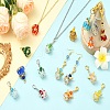 20Pcs 10 Colors Faceted Glass Pendants PALLOY-SZ00011-8