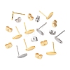 16Pcs 2 Colors 201 Stainless Steel Stud Earring Findings with Hole EJEW-FS0001-19-3