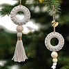 Handmade Cotton Woven Christmas Wreath Macrame Pendant Decorations PW-WGD54F2-01-5