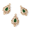 3Pcs Brass Micro Pave Cubic Zirconia Links Connectors KK-YW0003-49LG-04-1