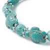 Synthetic Turquoise Tortoise Beaded Stretch Bracelets BJEW-TA00455-01-3