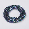 Electroplate Glass Beads Strands EGLA-L012-B-FP03-3