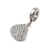 304 Stainless Steel Crystal Rhinestone Sea Animal European Dangle Charms STAS-D153-02B-P-2