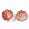 Two Tone Transparent Spray Painted Glass Beads GLAA-N035-06A-G04-2