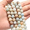 Natural Flower Amazonite Beads Strands G-G692-01F-10mm-6
