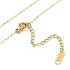 Ion Plating(IP) 304 Stainless Steel Cable Chain Flower Pendant Necklaces for Women NJEW-K276-02G-2