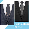 4Pcs 2 Colors Brass Hanging Chains Collar Pins Tie Clips AJEW-SC0004-03-5