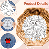 4 Sheets 11.6x8.2 Inch Stick and Stitch Embroidery Patterns DIY-WH0455-208-4