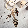 Halloween Alloy with Enamel Hanging Decoration Keychain PW-WGA1F3F-06-1