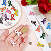20Pcs 3 Styles Breast Cancer Awareness Pink Ribbon Enamel Pin JEWB-FH0002-53A-3