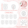 10Pcs Glass Bead Caps for Wind Chimes Making GLAA-BY0001-05B-5