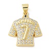 Brass Micro Pave Cubic Zirconia Pendants KK-K298-45G-1