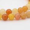 Natural Topaz Jade Round Bead Strands G-P070-24-12mm-1