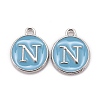 Platinum Plated Alloy Enamel Charms X-ENAM-S118-04N-P-1