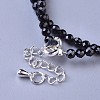 Natural Black Spinel Beaded Necklaces NJEW-K114-C-A20-3