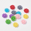 Mixed Color Resin Flower Cabochons X-CRES-B3259-M-1