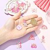 18Pcs 9 Styles Breast Cancer Awareness Ribbon Zinc Alloy Enamel Pendants ENAM-FS0004-45-4