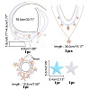 5Pcs Chain Belt & Necklaces & Braelets & Resin Alligator Hair Clips Sets SJEW-ME00003-2