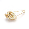 Golden Plated Alloy Brooches JEWB-WH0003-11G-2