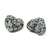 Sparkling Acrylic Heart Beads with Rhinestone Embellishment OACR-NH0001-02B-03-2