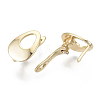 Brass Hoop Earring Findings with Latch Back Closure KK-S348-509-NF-4