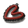 Red and Black Double Screen Alloy Pendants FIND-Z067-01B-06-2