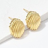 Oval Brass Stud Earrings EJEW-H154-09A-G-3