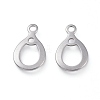 Non-Tarnish 201 Stainless Steel 2-Loop Link Pendants STAS-L232-085P-1