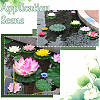 Artificial EVA Foam Lotus Leaf & Flower AJEW-SP0003-26C-7